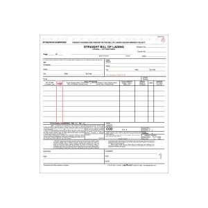   Bill of Lading, Snap Out, 4 Part, 8.5 X 8.5 Forms