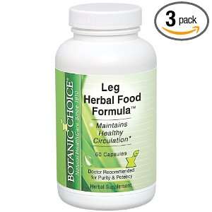  Botanic Choice Leg Herbal Food Formula, 60 Caps Bottle 