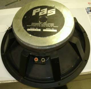 PAS Heavy Duty 15 speakers   Freshly reconed pair   Nice!  