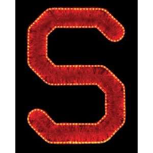  Lighted Holiday Display 1563 Red S Red Capital Letter S 