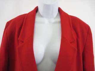 VALERIE STEVENS Red Wool Cashmere Blazer Jacket Sz 10  