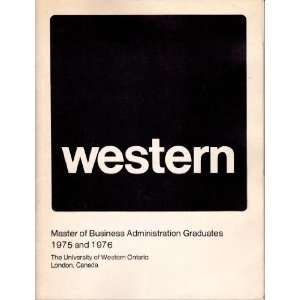   1975 and 1976 University of Western Ontario  Books