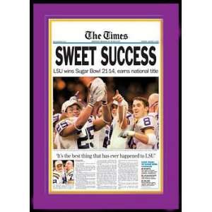    LSU Shrevport Times Front Page News Poster
