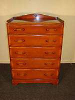 Solid Maple 5 Drawer Chest with Gallery  
