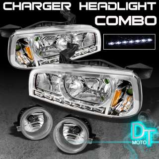   CHARGER 2in1 LED HEAD LIGHTS w/CORNER SIGNAL LAMPS+CLEAR FOG w/ SWITCH