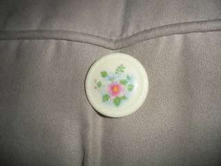 Womens Avon Floral round stone pin brooch  