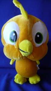 Plush Stuffed Animal Orange Bird Parrot Ideal Toys EUC  