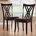 Justin Bi cast Leather Dining Room Chairs (Set of 2)  Overstock