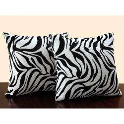 Zebra Print Throw Pillows (Set of 2)  Overstock