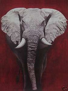 University of Alabama Elephant Print Signed by ARTIST  