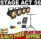 AMERICAN DJ STAGE ACT 56 black combo x 4 & 1 x t16f & 1