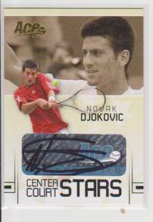 Novak Djokovic ~~ 2006 Ace Authentic Tennis Center Court Stars Auto 