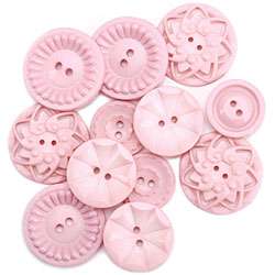 Vintage Style Pink Sew On Buttons (Pack of 12)  Overstock