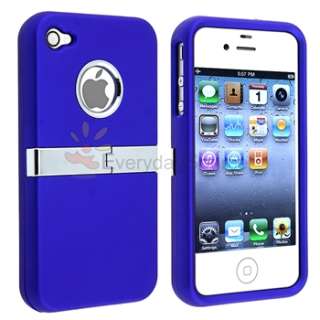   ON HARD CASE COVER W/CHROME STAND FOR iPhone 4 4TH G 4S 4GS USA  