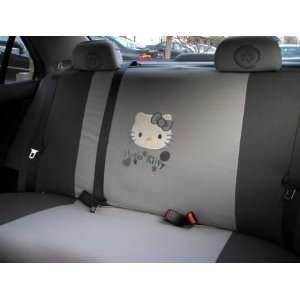    4pcs Set of Car Back Seat Cover Hell Kitty Gray Automotive