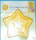 WILTON STAR SHAPED COOKIE CUTTERS   set of six  