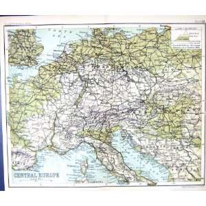  MAP c1901 CENTRAL EUROPE FRANCE GERMANY AUSTRIA SWITZERLAND: Home