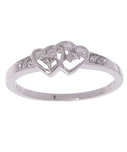10k White Gold 1/10ct Diamond Promise Ring  
