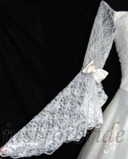 Tulle Bell Sleeves Wedding Gown Dress sz 4 26  