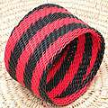 Telephone Wire Red and Black Bangle Bracelet (South Africa) Today 