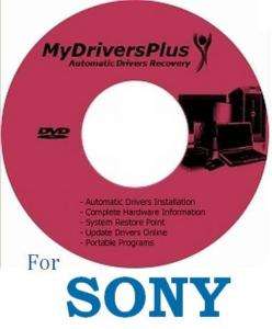 Sony VPCF1190X Drivers Recovery Restore DISC 7/XP/Vista  