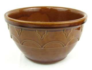   Cardinal Stoneware Yelloware Brown Mixing Bowl Pottery B  