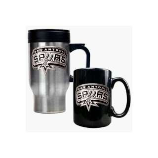  San Antonio Spurs Stainless Steel Travel Mug & Black 