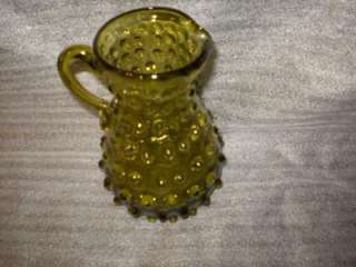Description: Fenton Art Glass Company, Hobnail, 12 oz. , green, syrup 