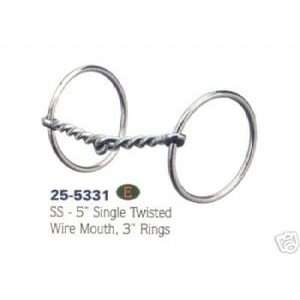  Twisted Wire Snaffle Mouth Bit Stainless Horse Tack 5 INCH 