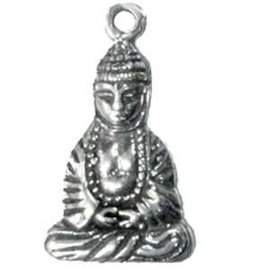  Meditative Buddha Charm Sterling Silver: Arts, Crafts 