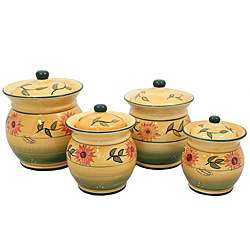   Collection Handcrafted 4 Piece Kitchen Canister Set  Overstock