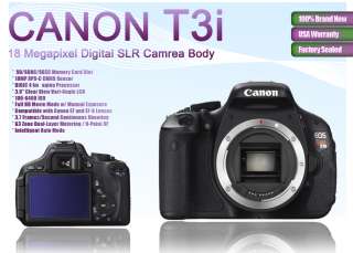 USA Canon T3i 600D Digital SLR Camera 5 Lens 18 55 IS +75 300 +50 
