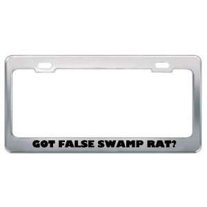 Got False Swamp Rat? Animals Pets Metal License Plate Frame Holder 