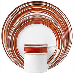 Corelle Impressions Red Swirls 16 piece Dinnerware Set  Overstock