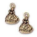 Goldplated Pewter Cinderella Princess Charms (Set of 2 