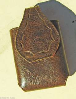 Custom Leather Cell Phone PDA Holder Dk Brown New Belt  