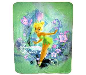 Disney Tinkerbell Fairies Kids Fleece Rug Throw Blanket  