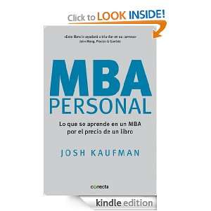MBA Personal (Spanish Edition) Kaufman Josh, SILVIA; ALEMANY VILALTA 