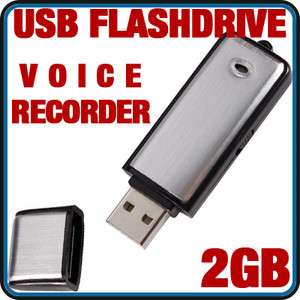 USB FLASH DRIVE VOICE AUDIO RECORDER 2GB COVERT SPY  