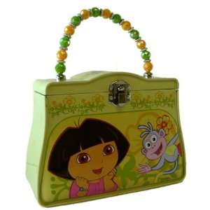  Dora the Explorer & Boots Yellow Purse Tin with Beaded 