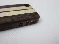 iwooden 2 tone Real Genuine Walnut Wood Case Cover for iPhone 4 4S iw8 