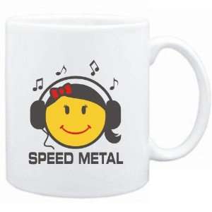 Mug White  Speed Metal   female smiley  Music  Sports 