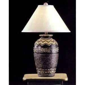  29 Inch Pewter Black Table Lamp