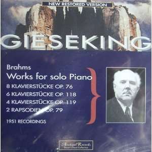  Walter Gieseking   Brahms Works for Solo Piano 1951 