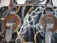 NICOLE LEE Chains Zippers Large Tote Bag Purse NWOT  