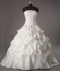 White / Ivory Wedding Dress/Gown Custom&Plus size 2 38  