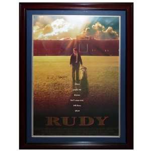 com Rudy Reuttiger Autographed Rudy (Movie) Deluxe Framed Large Movie 