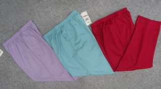 NWT ALFRED DUNNER Petite Womens Pants Turquoise Red Purple Size 8P 12P 