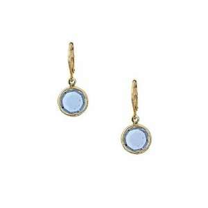  Golden Rhapsody Round Sapphire Drop Earrings 1928 Jewelry 