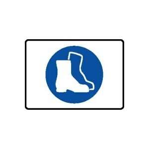  SAFETY SHOES SYMBOL Sign   7 x 10 .040 Aluminum: Home 